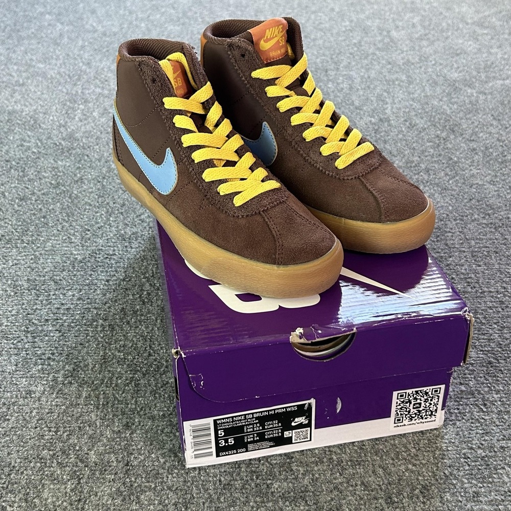 Nike Shoes SB Bruin Hi Why So Sad PRM WSS Women 5 Brown Skate DX4325-200 Sneaker
